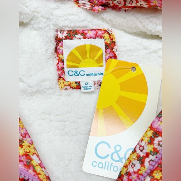 Girls Puffer Coat with Faux Fur Trim Hood, Size 12 NWT - Picture 4 of 6